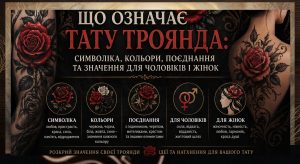 Що означає тату троянда: символіка, кольори, поєднання та значення для чоловіків і жінок