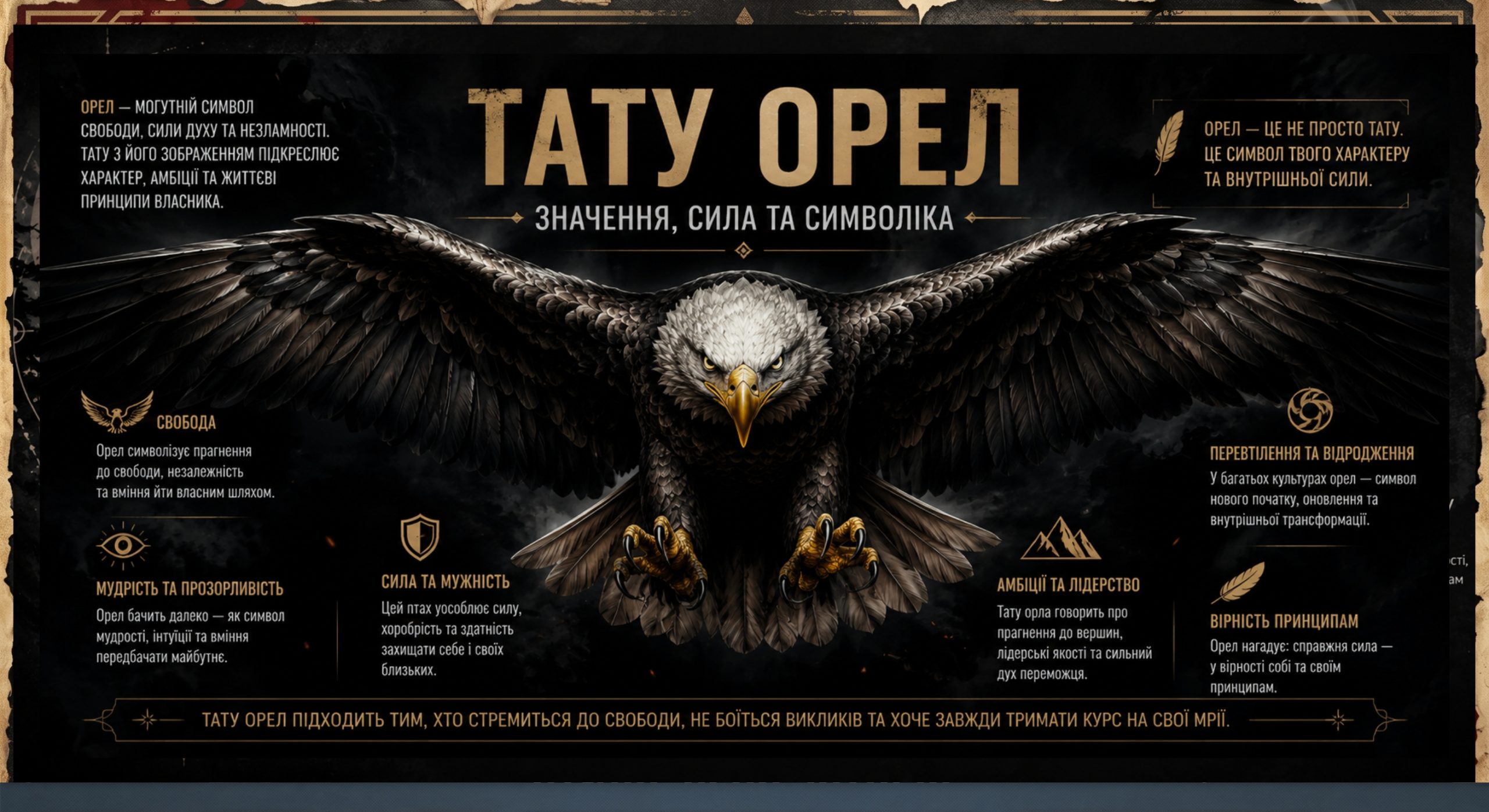 Read more about the article Eagle Tattoo Meaning: Freedom, Strength and Power