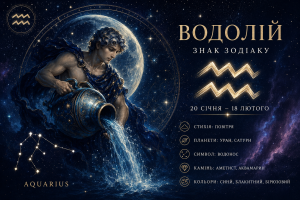 Водолій — знак зодіаку 20 січня — 18 лютого, символ ♒ і Водонос