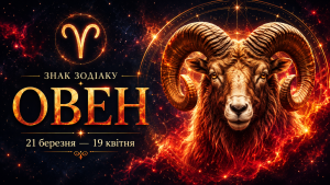 Овен — знак зодіаку 21 березня — 19 квітня, символ ♈ і вогняний баран